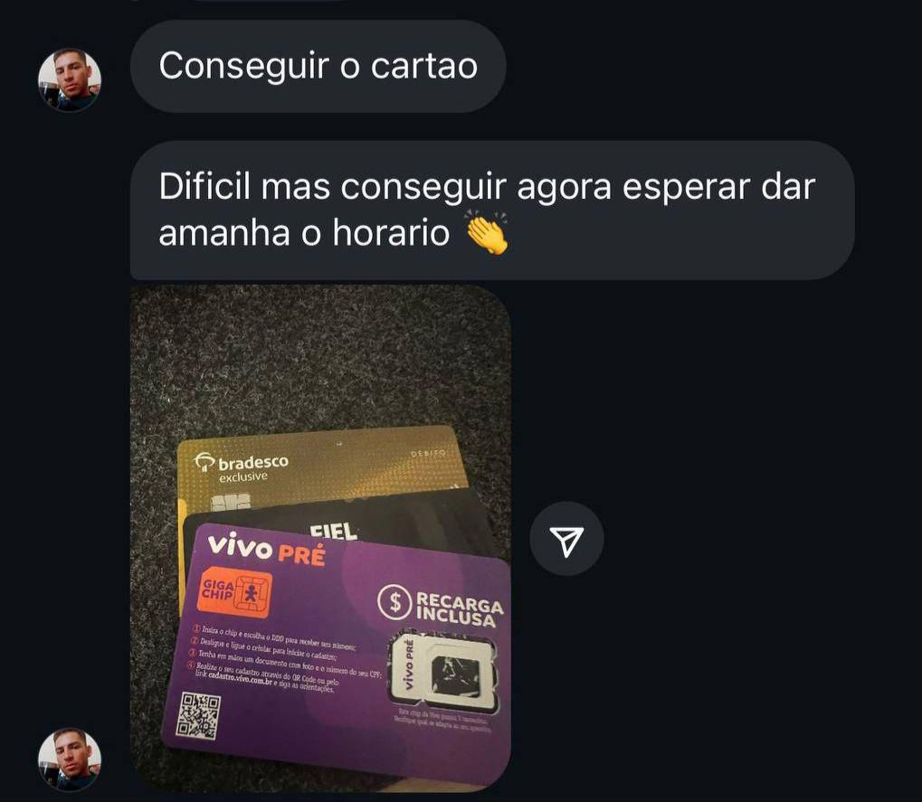 Depoimento de membro que recebeu seu cartão