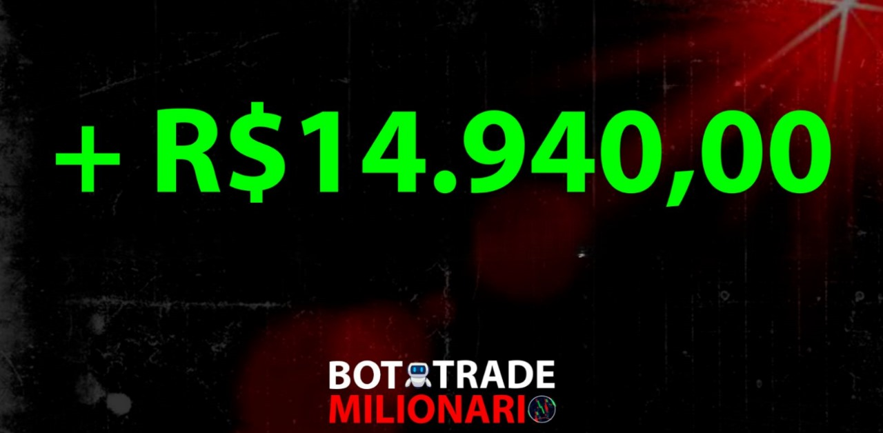 Arte principal Bot Trade Milionário com destaque de mais de quatorze mil reais